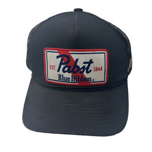 Hooey® Men's Pabst Blue Ribbon Black Trucker Cap Mesh Adjustable